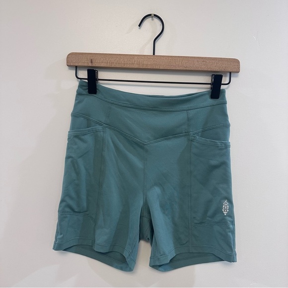 FREE PEOPLE Odessa green biker shorts - Picture 7 of 10